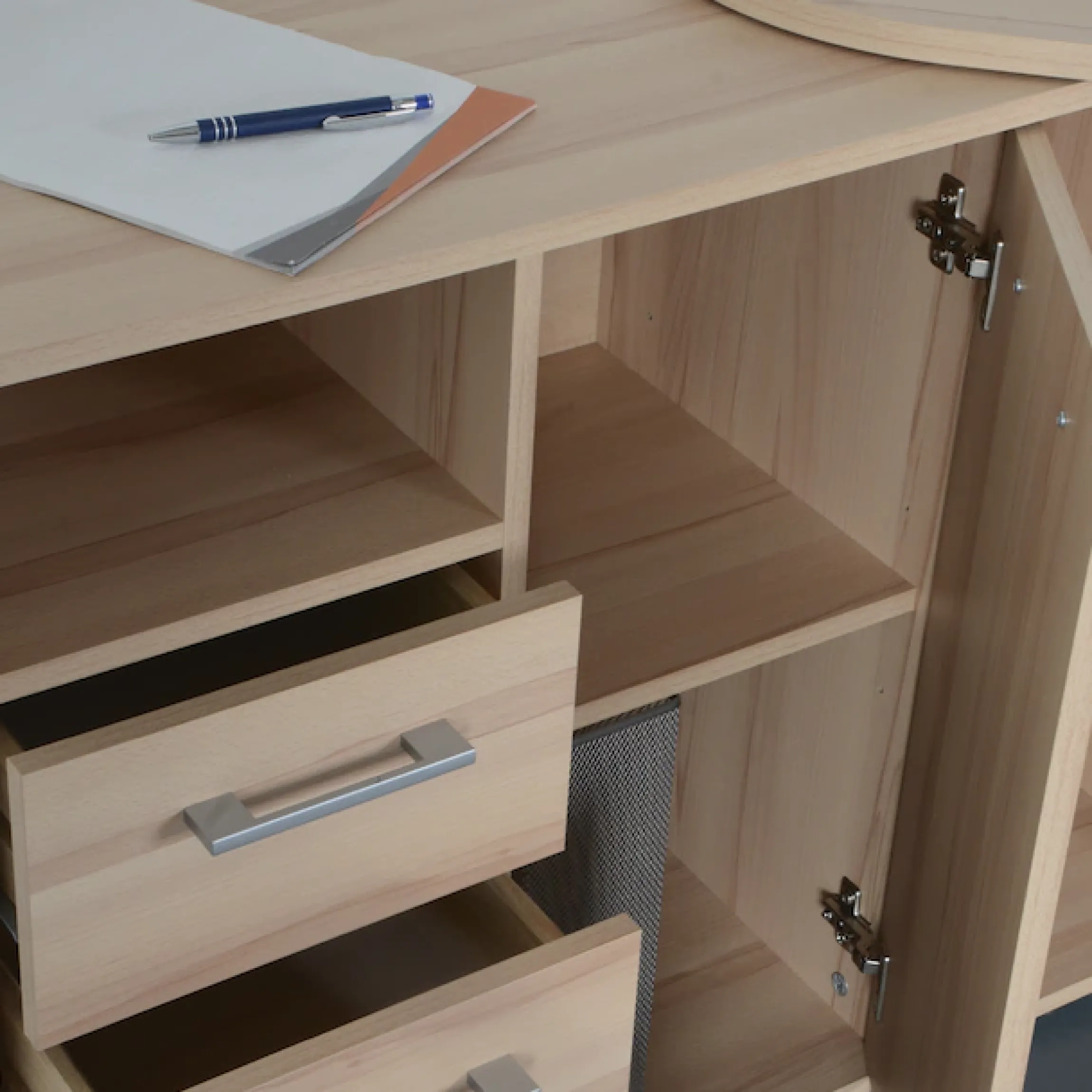 VOGL Möbelfabrik Schreibtisch »1246 mit schwenkbarer Tischplatte« platzsparend, Breite 98-149 cm, Made in Germany