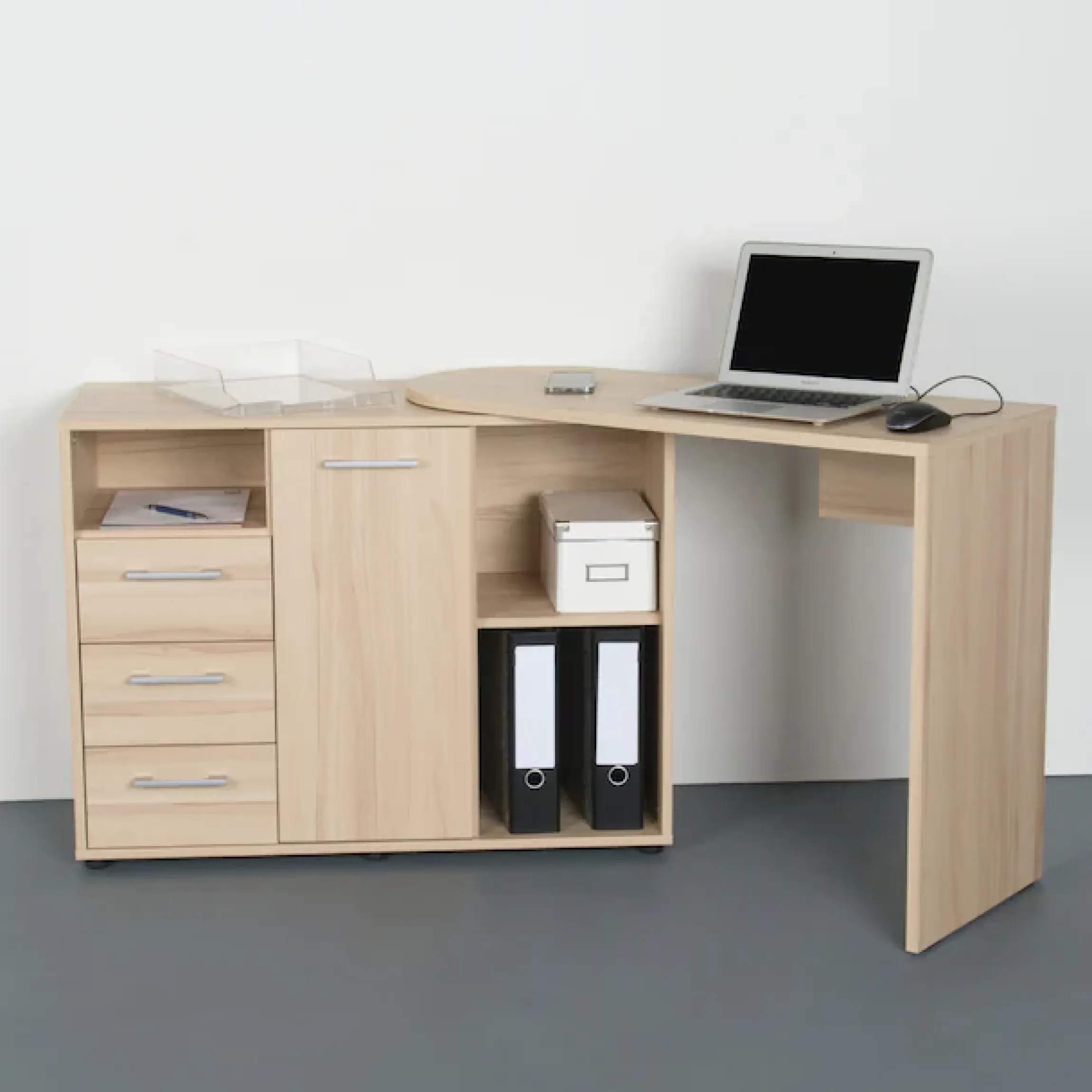 VOGL Möbelfabrik Schreibtisch »1246 mit schwenkbarer Tischplatte« platzsparend, Breite 98-149 cm, Made in Germany