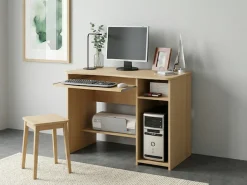 VOGL Möbelfabrik Schreibtisch »Sam« mit Tastaturauszug & Towerfach, geschwungene Tischplatte, Breite 91 cm