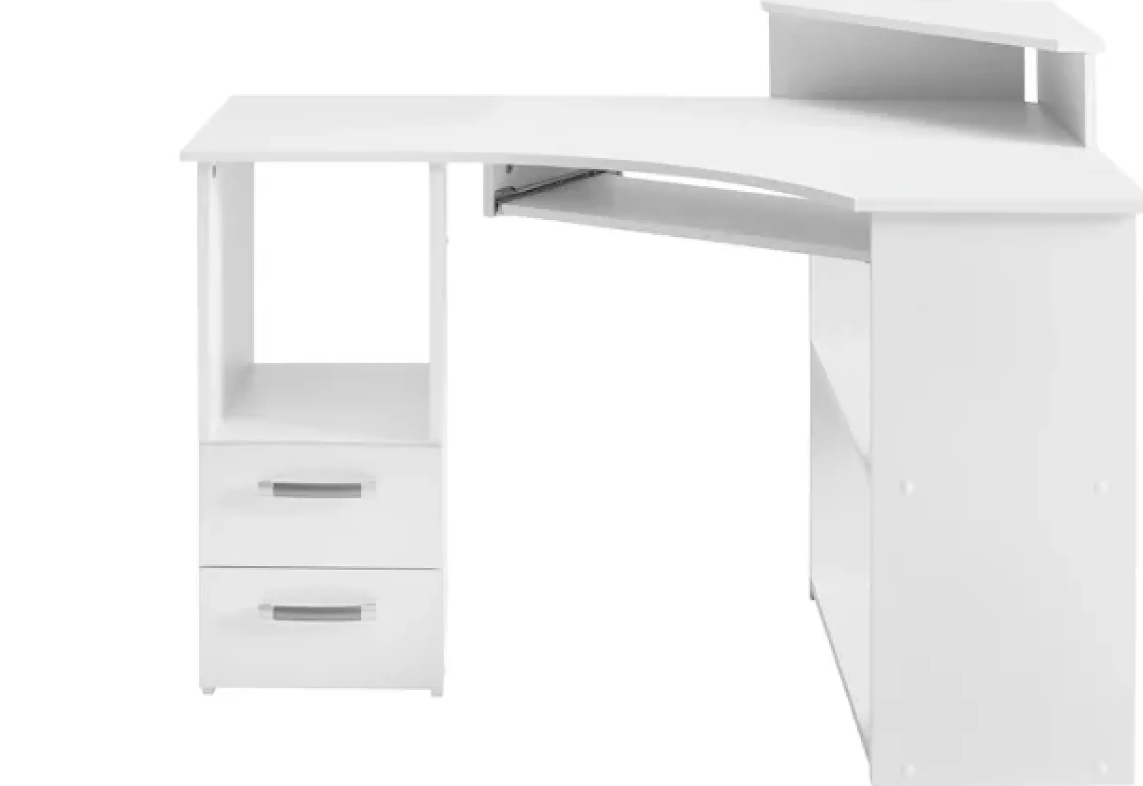 VOGL Möbelfabrik Schreibtisch »Sam« Eckschreibtisch, Tastaturauszug, Monitoraufsatz & opt. Towerfach