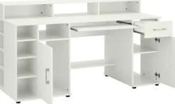 VOGL Möbelfabrik Schreibtisch »Timra mit Monitoraufsatz, Tastaturauszug & Towerfach,« Breite 154 oder 178 cm, Made in Germany