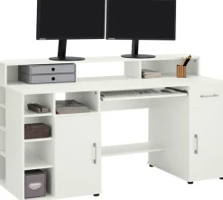 VOGL Möbelfabrik Schreibtisch »Timra mit Monitoraufsatz, Tastaturauszug & Towerfach,« Breite 154 oder 178 cm, Made in Germany