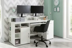 VOGL Möbelfabrik Schreibtisch »Timra mit Monitoraufsatz, Tastaturauszug & Towerfach,« Breite 154 oder 178 cm, Made in Germany