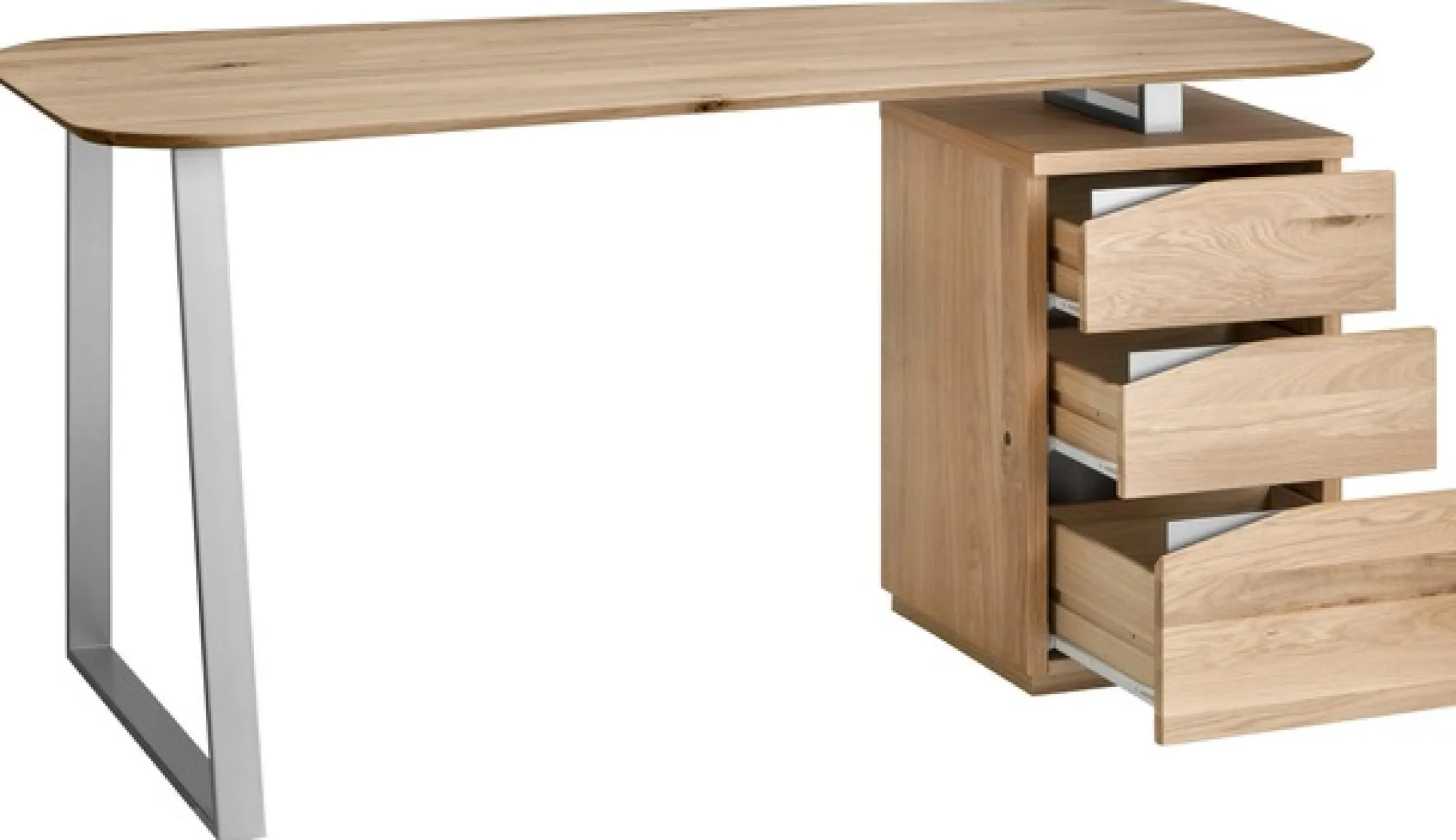 VOGL Möbelfabrik Schreibtisch »Erik« mit Schweizer Kante, teilmassiv, Breite 150 cm, Made in Germany