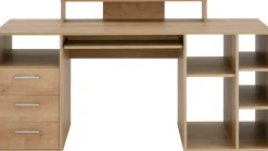 VOGL Möbelfabrik Schreibtisch »Timra« Tastaturauszug, Aufsatz & Towerfach, Breite 160 cm, Made in Germany