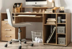VOGL Möbelfabrik Schreibtisch »Timra« Tastaturauszug, Aufsatz & Towerfach, Breite 160 cm, Made in Germany