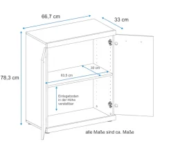 VOGL Möbelfabrik Sideboard »Sunny« mit 2 Türen