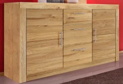VOGL Möbelfabrik Sideboard »Toronto« Breite 140 cm, teilmassiv, Metallgriff, Made in Germany