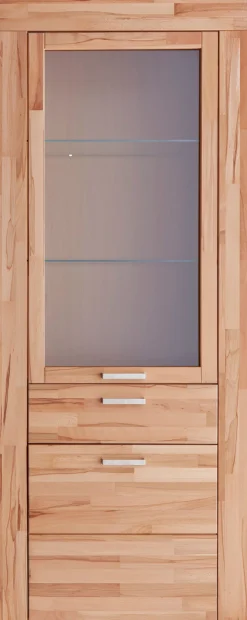 VOGL Möbelfabrik Vitrine in 2 versch. Breiten, mit viel Stauraum, teilmassiv