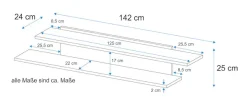 VOGL Möbelfabrik Wandboard Breite 142 cm