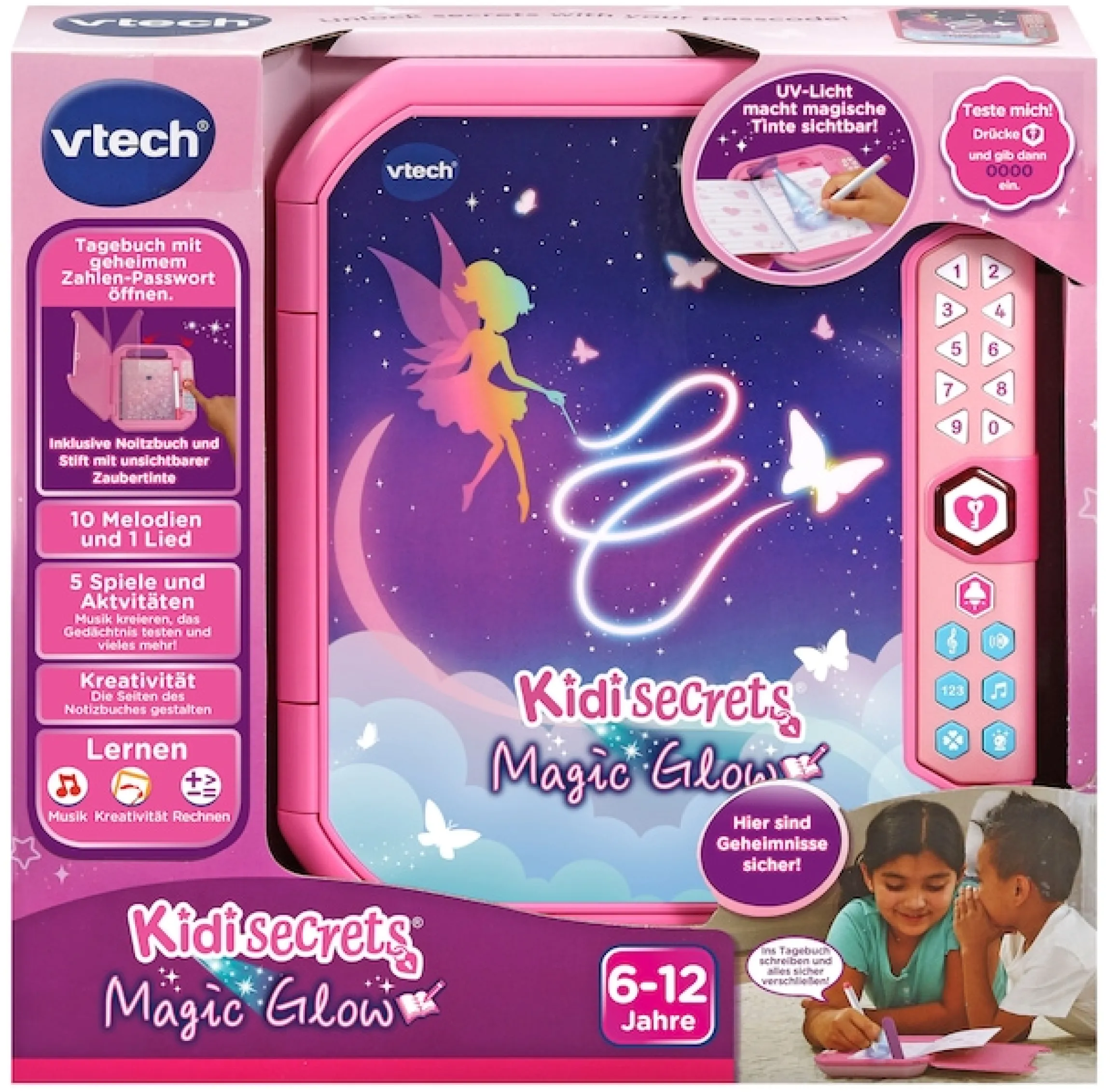 Vtech® Elektronisches Tagebuch »Kiditronics, Kidisecrets Magic Glow« mit Sond