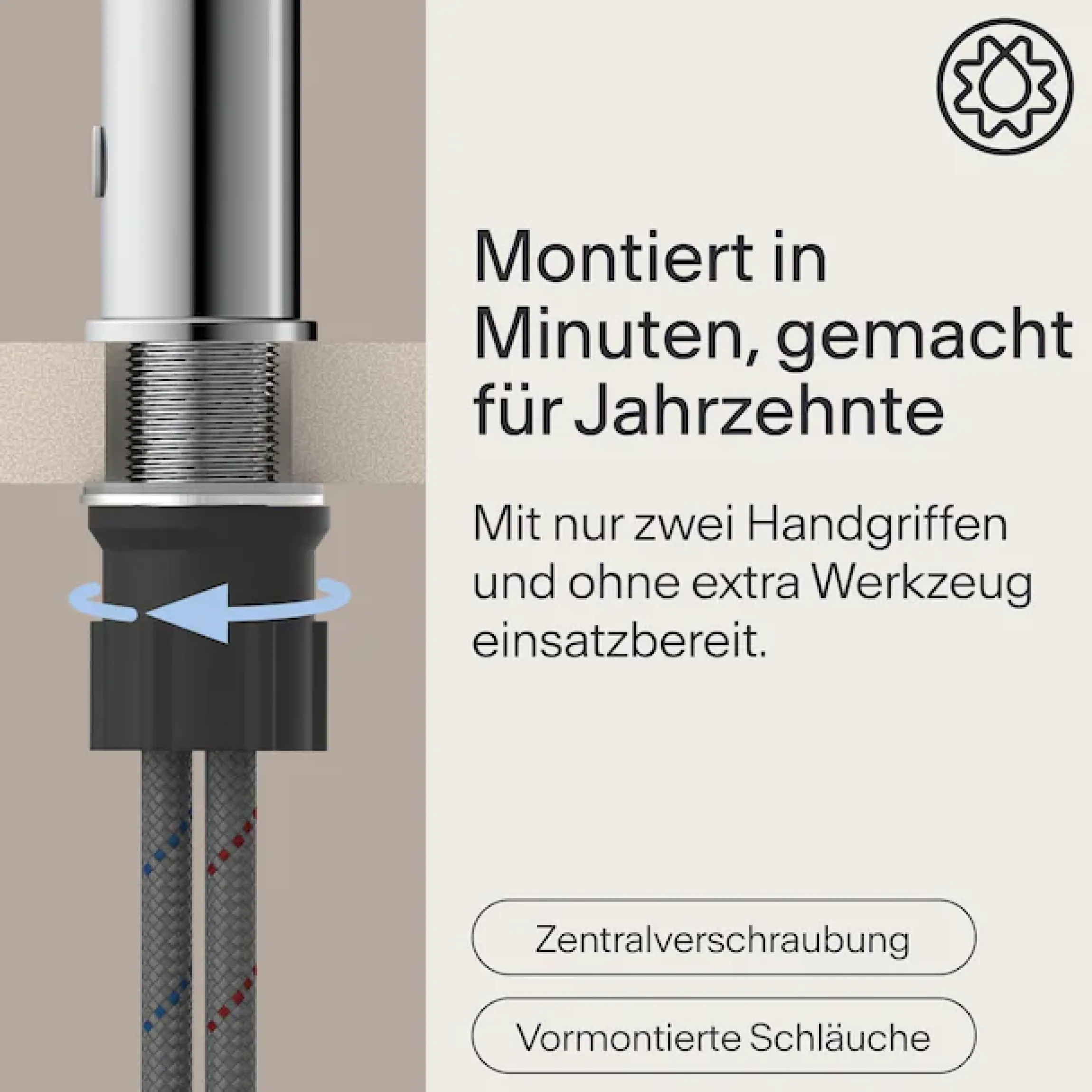 WASSERWERK Waschtischarmatur »WT 13« inkl. Popup, wassersparend