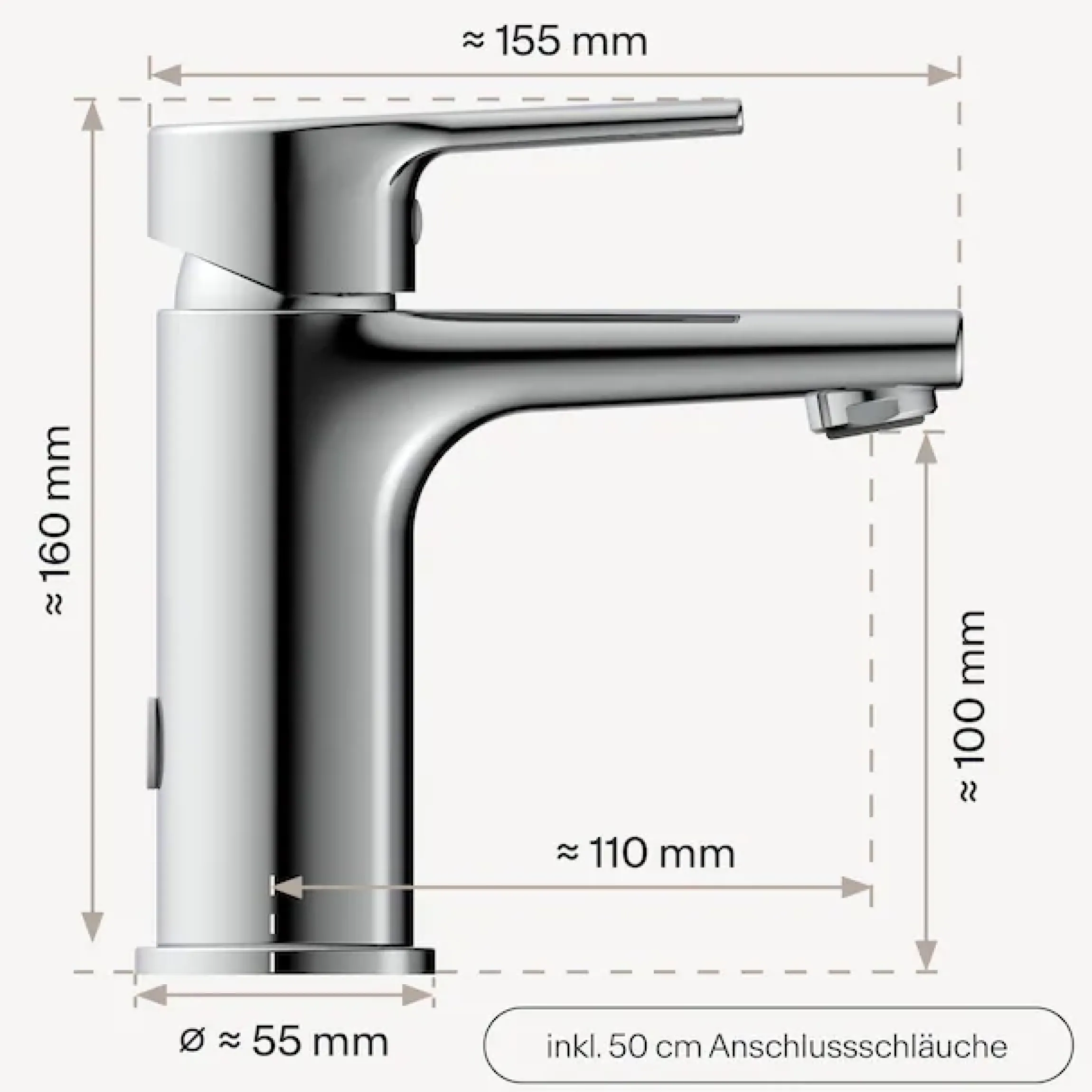 WASSERWERK Waschtischarmatur »WT 13« inkl. Popup, wassersparend