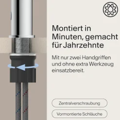 WASSERWERK Waschtischarmatur »WT 12« inkl. Popup, wassersparend