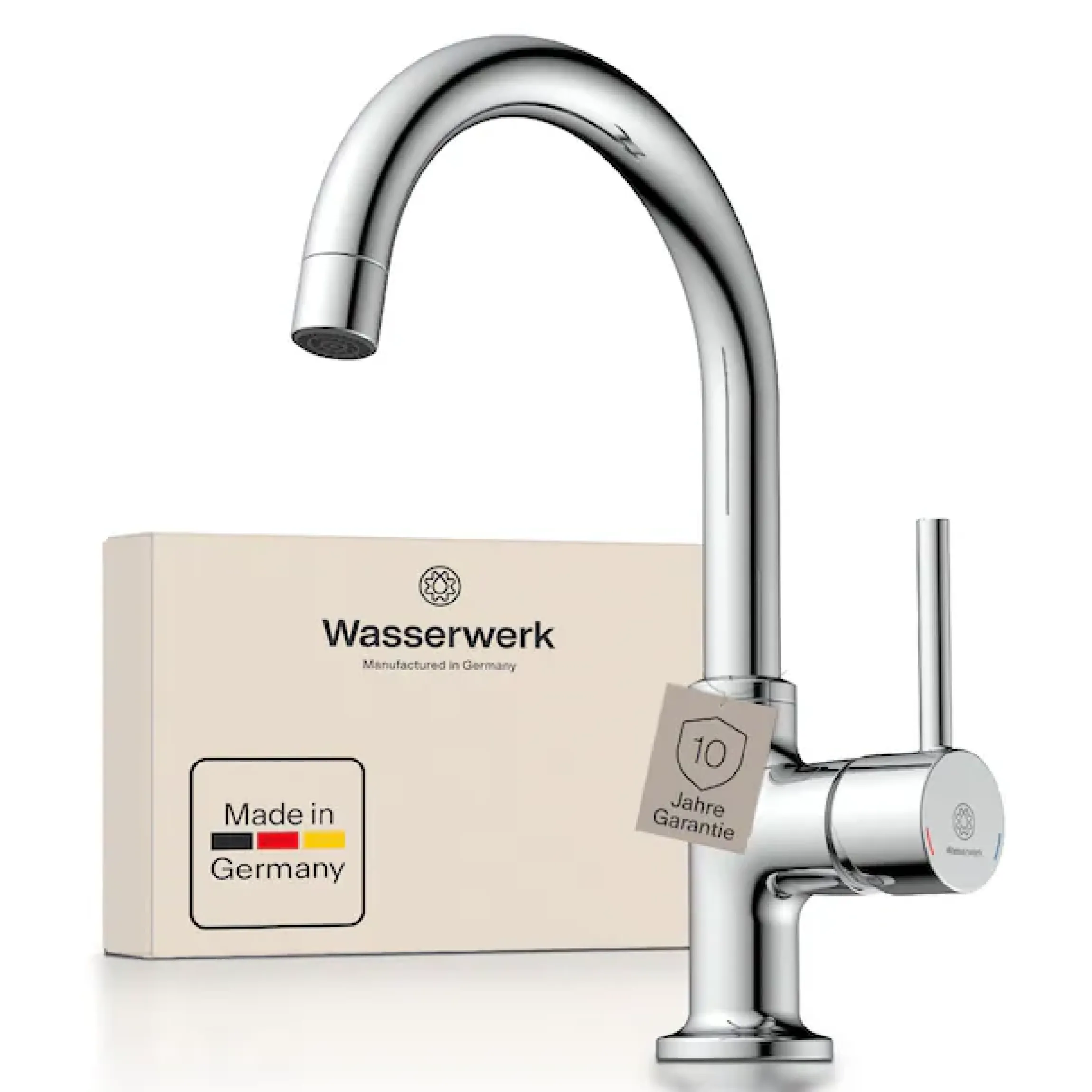 WASSERWERK Waschtischarmatur »WT 14« inkl. Popup, 360° schwenkbar, geräuscharm, wassersparend
