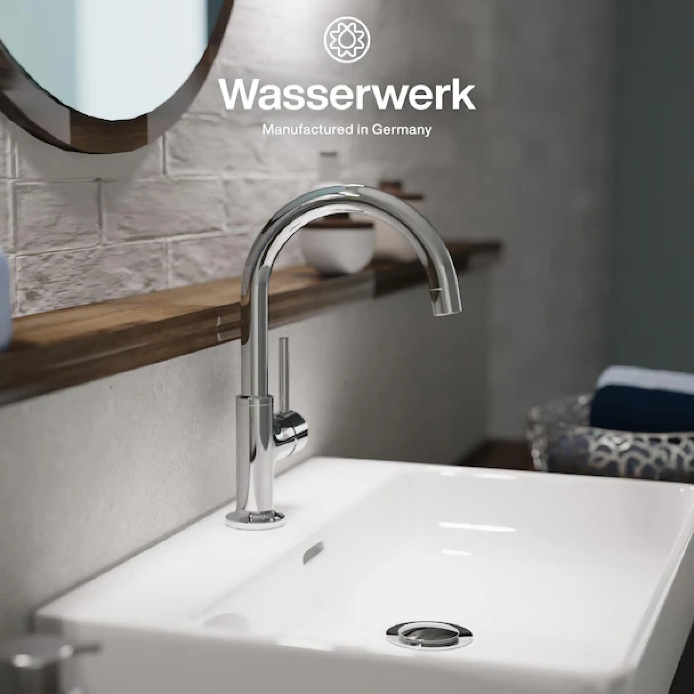 WASSERWERK Waschtischarmatur »WT 14« inkl. Popup, 360° schwenkbar, geräuscharm, wassersparend