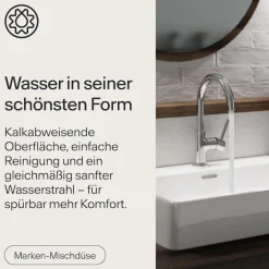 WASSERWERK Waschtischarmatur »WT 14« inkl. Popup, 360° schwenkbar, geräuscharm, wassersparend