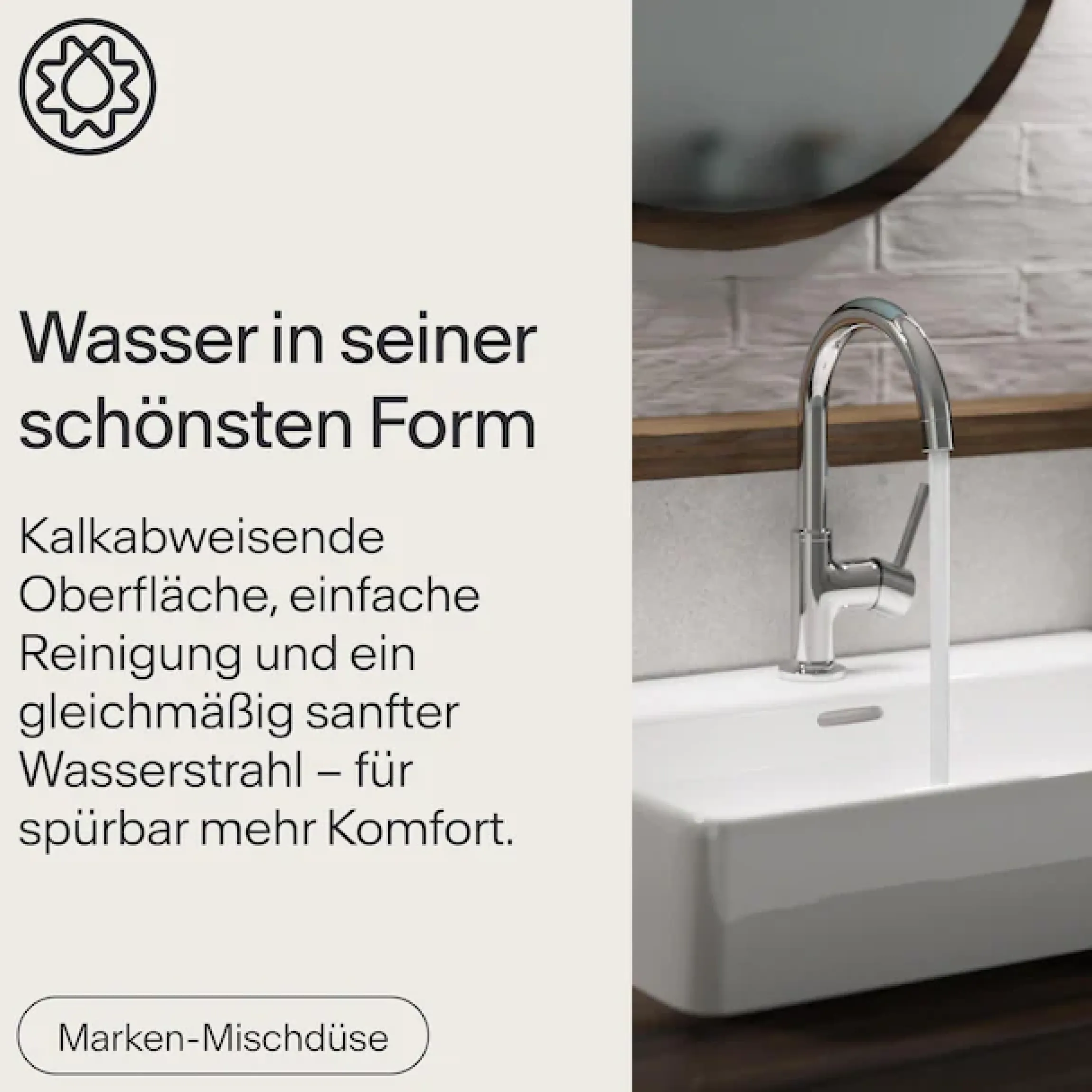 WASSERWERK Waschtischarmatur »WT 14« inkl. Popup, 360° schwenkbar, geräuscharm, wassersparend
