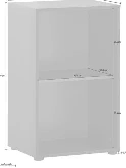 welltime Aktenregal »Aino, Regal, melaminharzbeschichtet, Made in Germany, B: 50,95 cm« Solide Verarbeitung - Dieses Produkt ist in Deutschland gefertigt