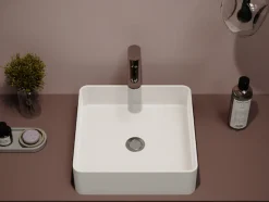 welltime Aufsatzwaschbecken »QUADRINO« NANO Glasur