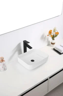 welltime Aufsatzwaschbecken »Vicenza« Rechteckig, Breite 58 cm, Tiefe 46 cm, Becken, Waschbecken