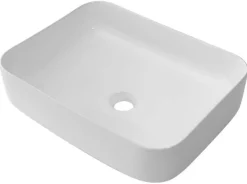 welltime Aufsatzwaschbecken »Vicenza« Rechteckig, Breite 58 cm, Tiefe 46 cm, Becken, Waschbecken