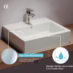 welltime Aufsatzwaschbecken »Pesante« NANO Glasur