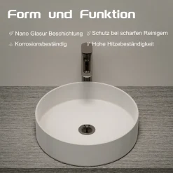welltime Aufsatzwaschbecken »RONDO« NANO Glasur