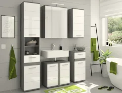 welltime Badezimmerspiegelschrank »LUCCA, Breite 60cm, 3 Spiegeltüren, 9 Fächer, 6 Fachböden« Badmöbel, Badschrank, Schrank, Wandschrank, Bad, Badezimmer
