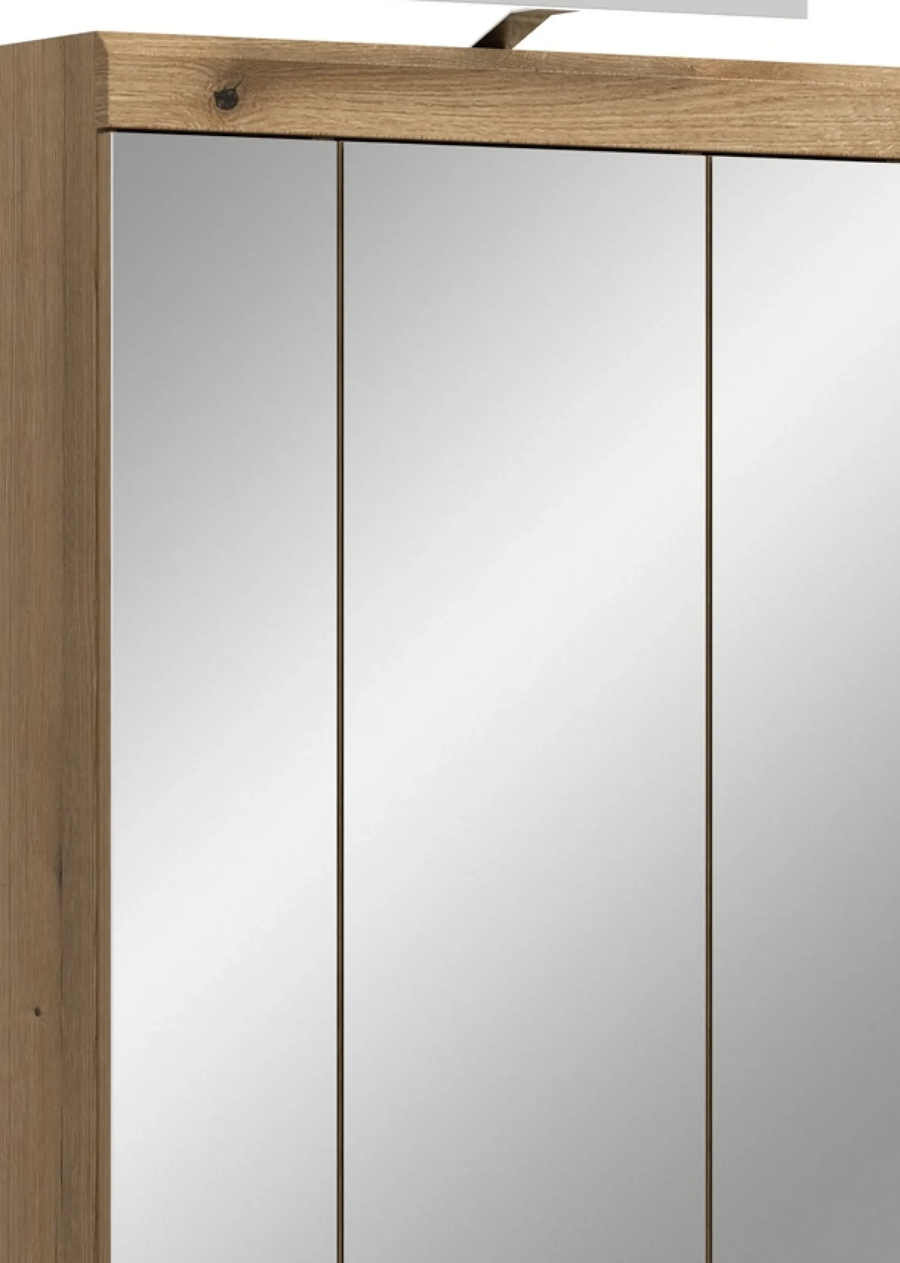 welltime Badezimmerspiegelschrank »SIENA, Breite 60cm, inkl. Beleuchtung, 3 Spiegeltüren, 9 Fächer« Set, TOPSELLER!,in verschiedenen Farben erhältlich, Badmöbel, Badschrank, Schrank, Bad