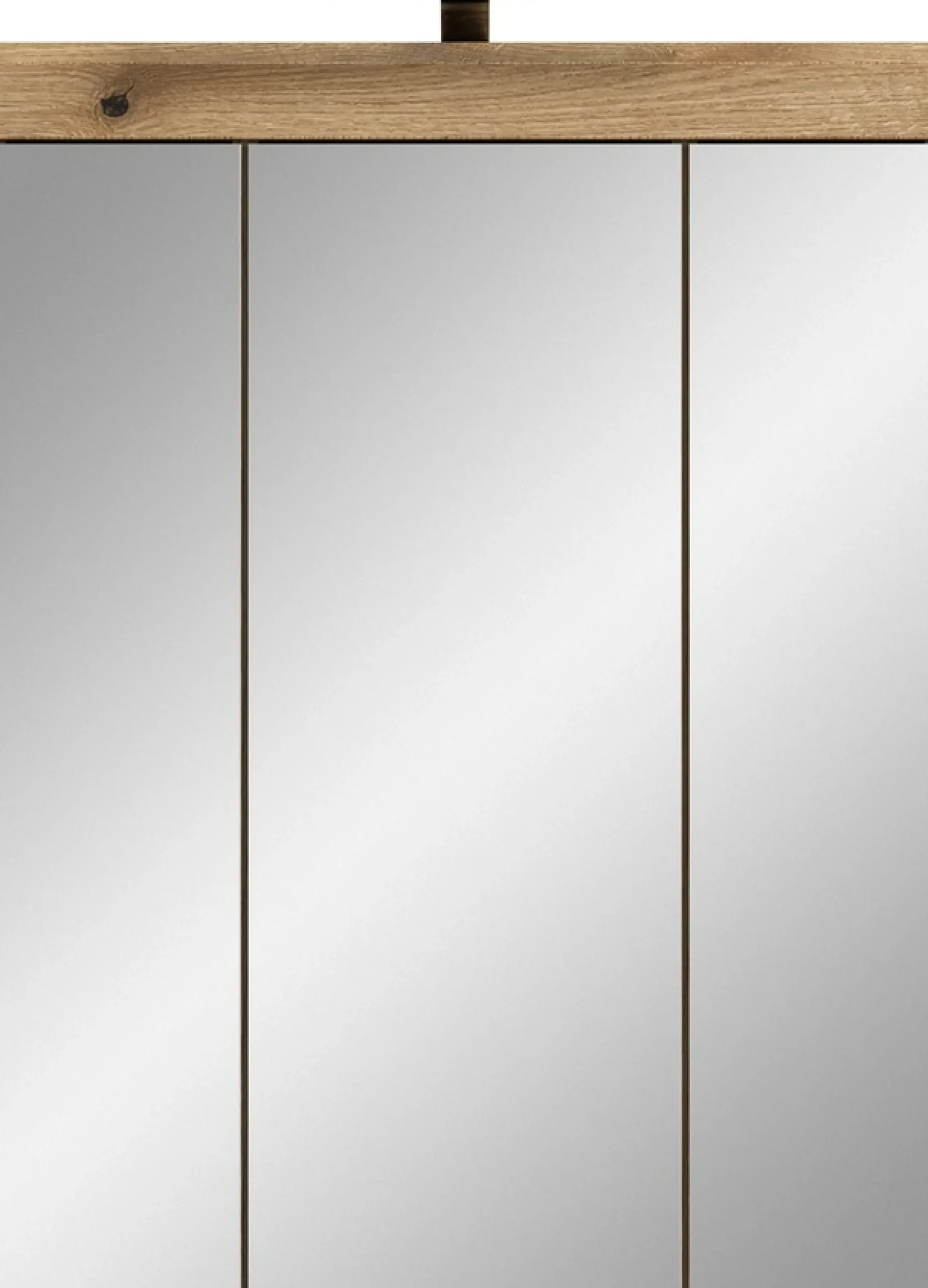 welltime Badezimmerspiegelschrank »SIENA, Breite 60cm, inkl. Beleuchtung, 3 Spiegeltüren, 9 Fächer« Set, TOPSELLER!,in verschiedenen Farben erhältlich, Badmöbel, Badschrank, Schrank, Bad