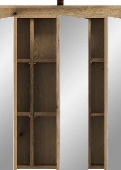 welltime Badezimmerspiegelschrank »SIENA, Breite 60cm, inkl. Beleuchtung, 3 Spiegeltüren, 9 Fächer« Set, TOPSELLER!,in verschiedenen Farben erhältlich, Badmöbel, Badschrank, Schrank, Bad
