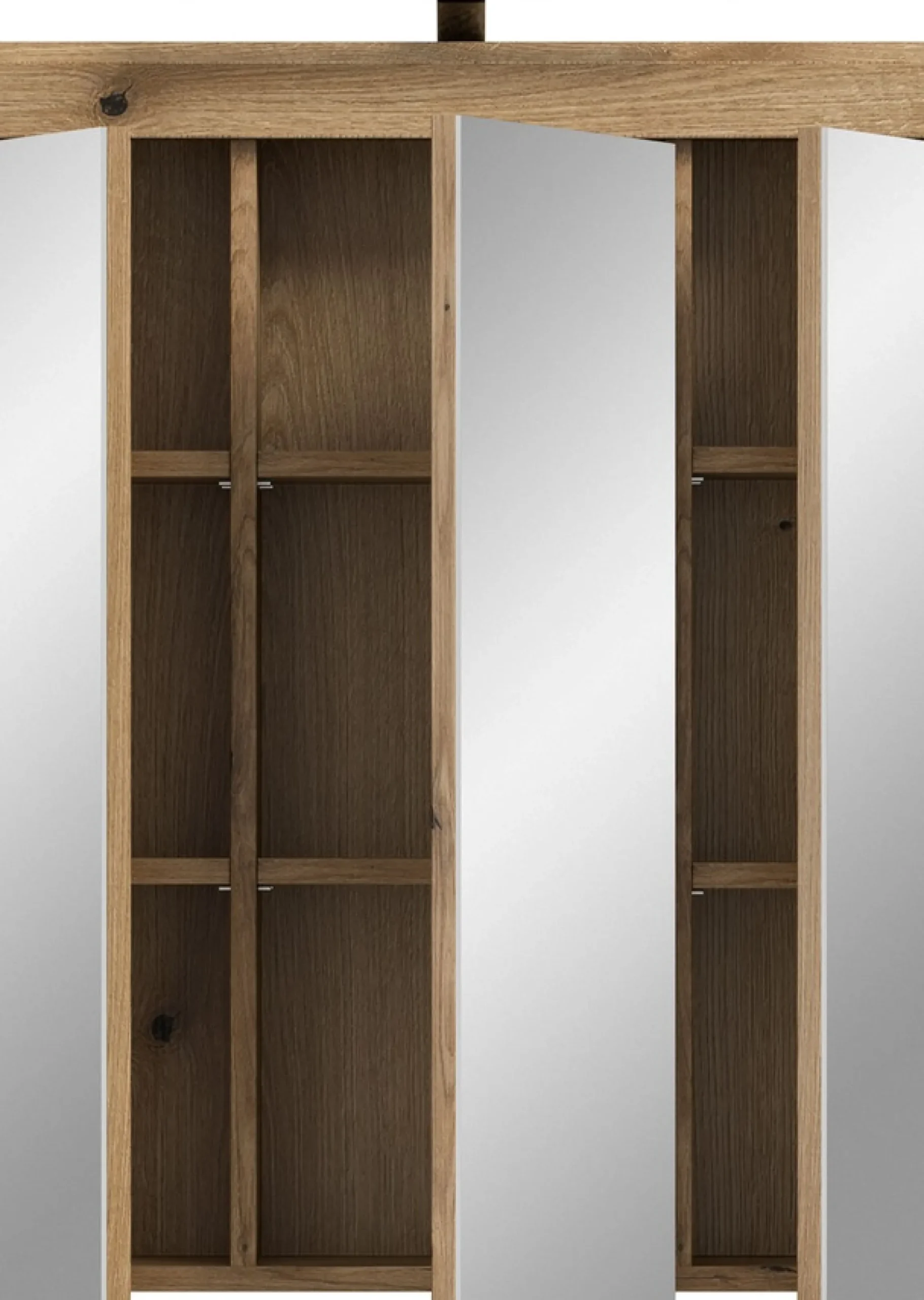 welltime Badezimmerspiegelschrank »SIENA, Breite 60cm, inkl. Beleuchtung, 3 Spiegeltüren, 9 Fächer« Set, TOPSELLER!,in verschiedenen Farben erhältlich, Badmöbel, Badschrank, Schrank, Bad