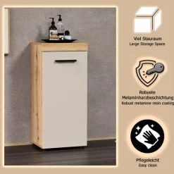welltime Badkommode »Isera« 1 Stk. tlg. Unterschrank mit 1 Tür und 1 Einlegeboden – (B/T/H) 36/31/81 cm