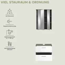 welltime Badmöbel-Set »Avena« Set, 2 Stk. tlg.