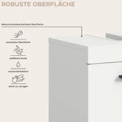 welltime Badmöbel-Set »AVON, Breite 40 cm, 2-tlg. Bad-Kombi auf Rollen, inkl. Beleuchtung« best. aus: Waschbeckenunterschrank & Spiegelschrank inkl. Beleuchtung, 2 Stk. tlg.