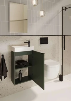 welltime Badmöbel-Set »Badmöbel-Set Gesa, Schrank mit Waschbecken und Spiegel, wandhängend«