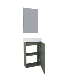 welltime Badmöbel-Set »Badmöbel-Set Gesa, Schrank mit Waschbecken und Spiegel, wandhängend«