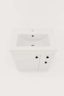 welltime Badmöbel-Set »Badmöbel-Set Braga, Schrank mit Waschbecken, Hängeschrank und Spiegel«