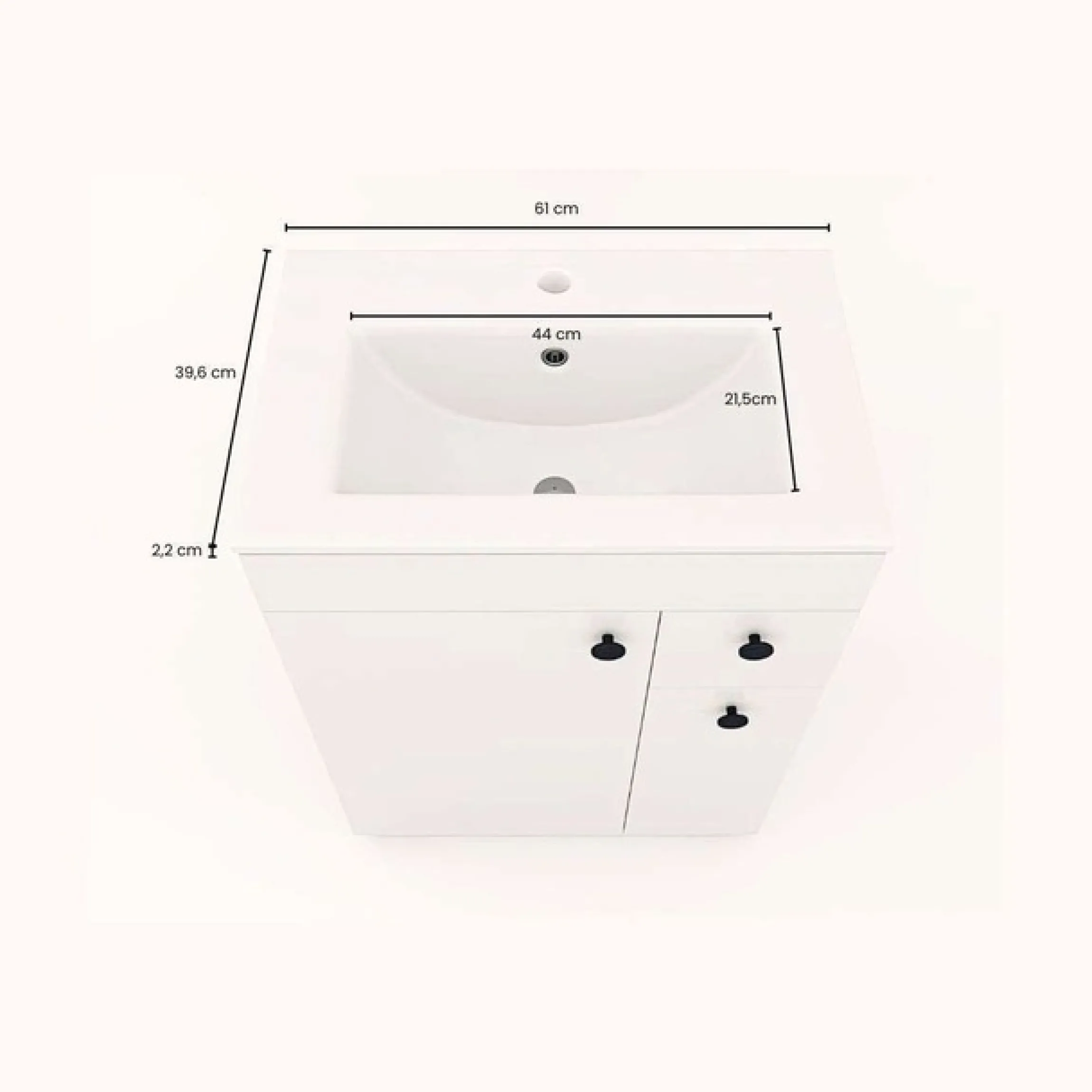 welltime Badmöbel-Set »Badmöbel-Set Braga, Schrank mit Waschbecken, Hängeschrank und Spiegel«