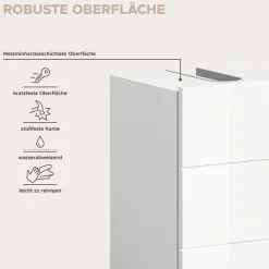 welltime Badmöbel-Set »BIEL, Höhe 190 cm, Hochschrank, Unterschrank, Spiegelschrank« 3 Stk. tlg.