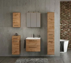 welltime Badmöbel-Set »Chicago« Spiegelschrank, Waschtisch, Hängeschrank, Unterschrank, Seitenschrank, 5 Stk. tlg.