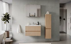 welltime Badmöbel-Set »EIXO, Set aus Spiegelschrank und Waschtisch inkl. Becken«