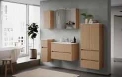 welltime Badmöbel-Set »EIXO, Set aus Spiegelschrank und Waschtisch inkl. Becken«