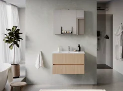welltime Badmöbel-Set »EIXO, Set aus Spiegelschrank und Waschtisch inkl. Becken«