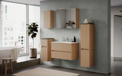 welltime Badmöbel-Set »EIXO, Set aus Spiegelschrank, Unterbeckenschrank und Midischrank«