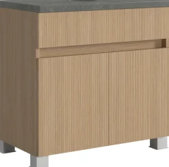 welltime Badmöbel-Set »EIXO, Set aus Spiegelschrank, Unterbeckenschrank und Midischrank«