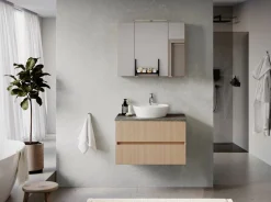 welltime Badmöbel-Set »EIXO, Set aus Spiegelschrank und Waschtisch inkl. Becken«