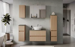 welltime Badmöbel-Set »EIXO, Set aus Spiegelschrank und Waschtisch inkl. Becken«