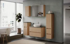 welltime Badmöbel-Set »EIXO, Set aus Spiegelschrank und Waschtisch inkl. Becken«